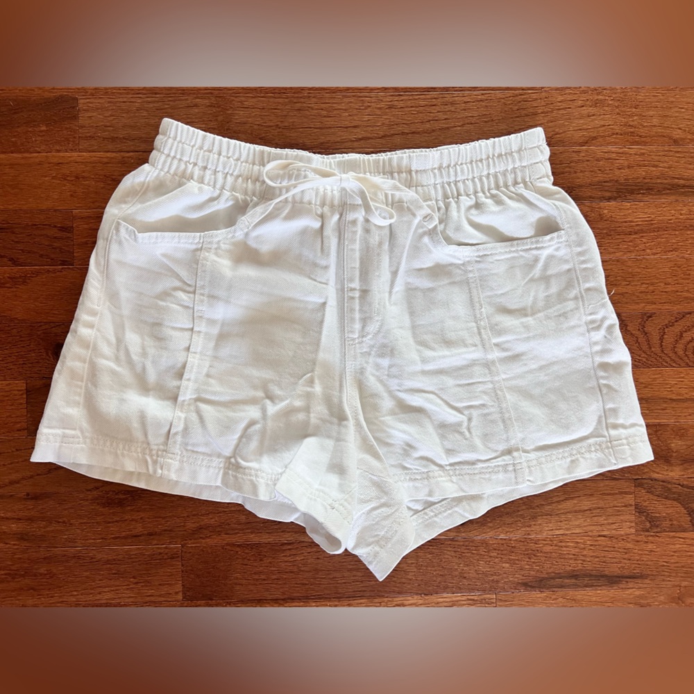 Universal Thread White Drawstring Denim Shorts